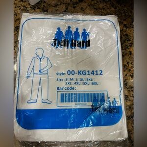 25 piece Tuff Gard White Protective Coveralls Hazmat Suits